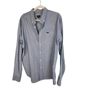 RVCA Button Up RVCA Shirt Button Down Shirt Men XL Gray Slim Fit Shirt Men